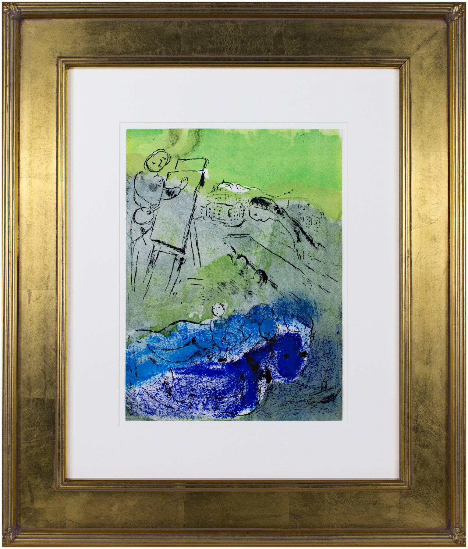 Vision of Paris II (double-sided) - Print by Marc Chagall
