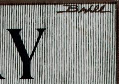 Late 19th century color lithograph poster woman winter dress black red text