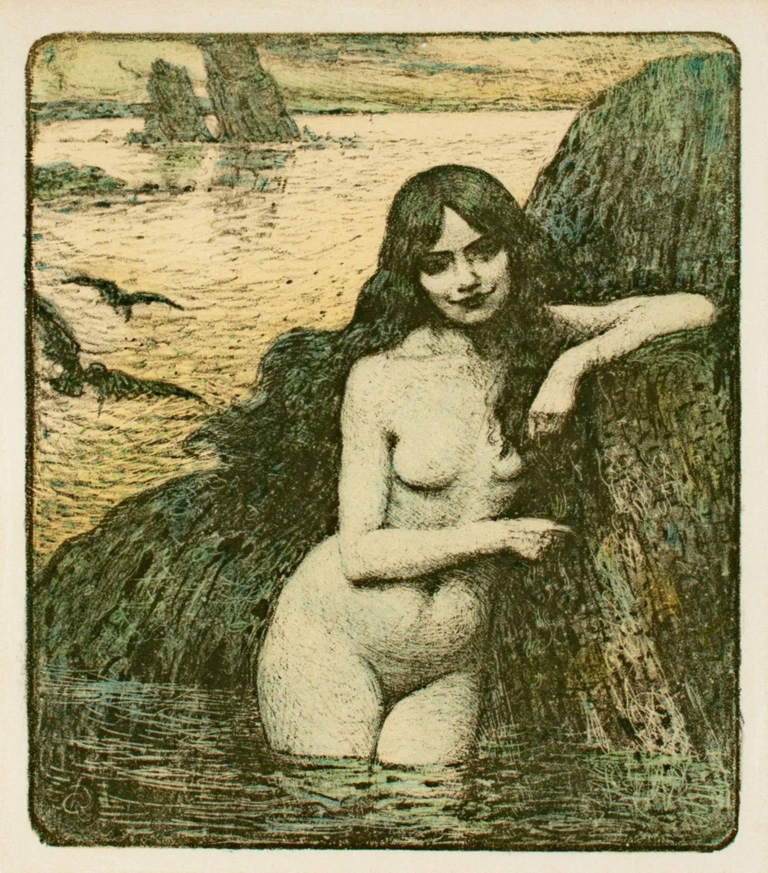Charles François Prosper Guérin Figurative Print - Sirene (L'Estampe Moderne II)