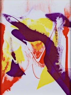 « Composition », une lithographie originale en couleur de Paul Jenkins