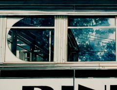 contemporary realist watercolor painting building diner close up flowers signed