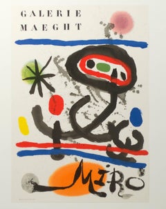 « Galerie Maeght Miro Maqght Editeur Imprimeur », une lithographie originale de Joan Miro