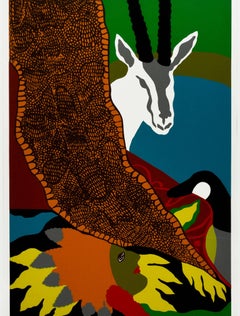 "Anaconda II, " a Original Color Serigraph signed by Hunt Slonem 