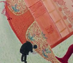 "American House and Florals":: Öl auf Leinwand:: signiert von Ricardo Tamayo