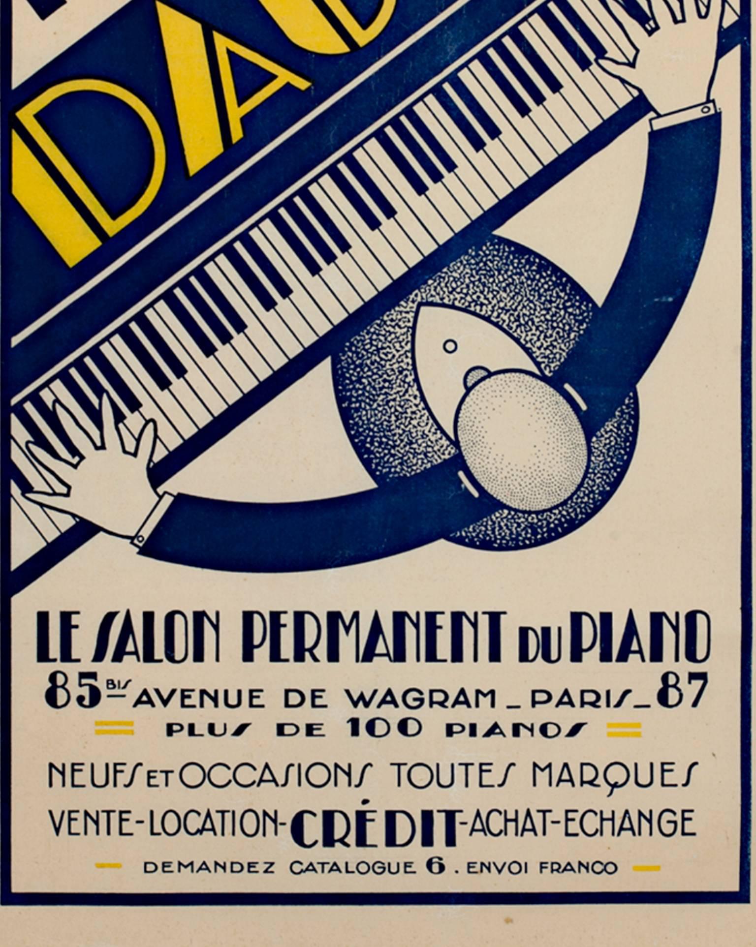 pianos daude poster original