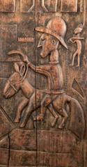 "African Baule Colonial Door, " Carved Wood created in 1930