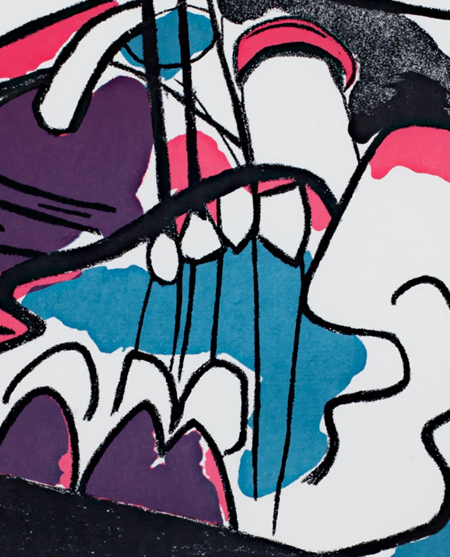 Jusqu'a L'Abstraction' Farblithografie-Plakat Wassily Kandinsky  im Angebot 3