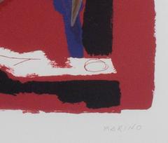 « Cheveaux Et Cavalier (Horse & Rider) VI », lithographie signée par Marino Marini