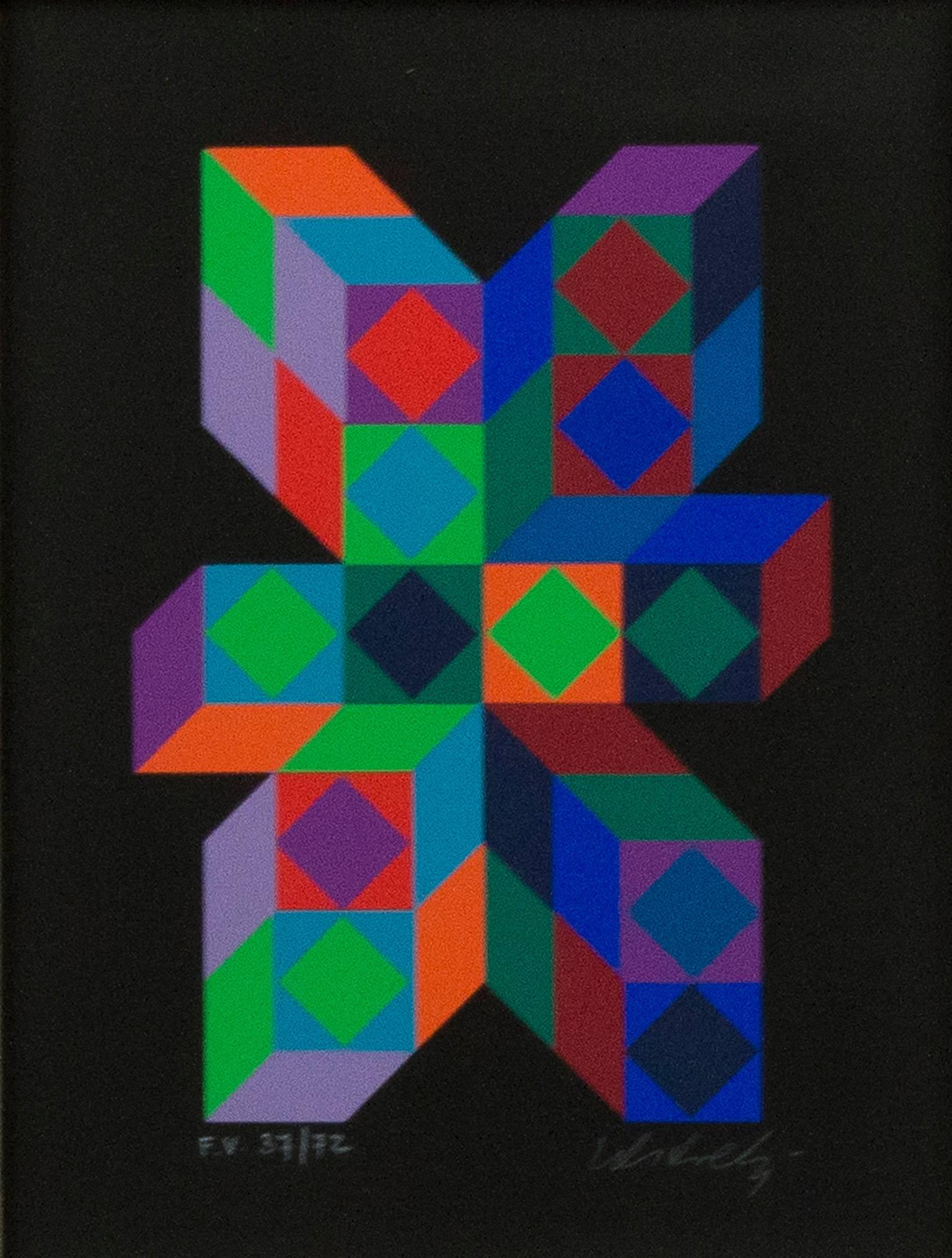Victor Vasarely Abstract Print - F.V. 37/72