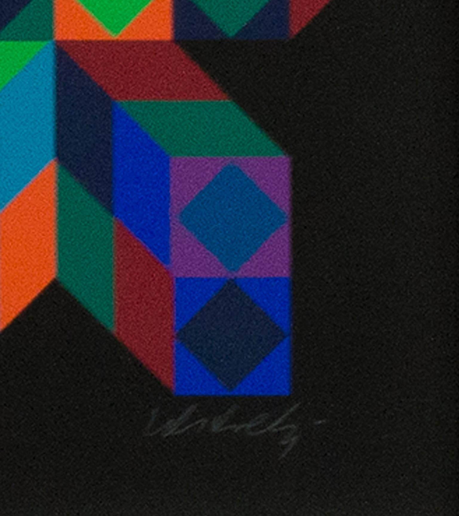 F.V. 37/72 - Op Art Print by Victor Vasarely