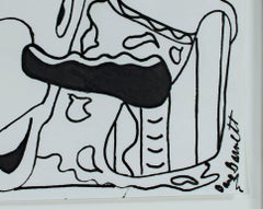 "The Masked Reader, " Ink on Paper signed by David Barnett