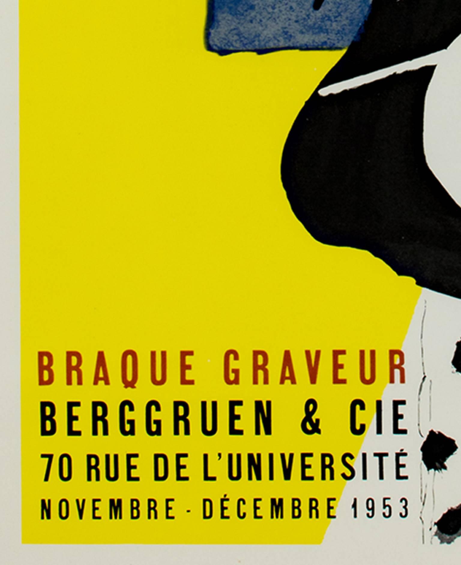 „Braque Graveur“, ein Original-Lithographieplakat, signiert von Georges Braque im Angebot 3