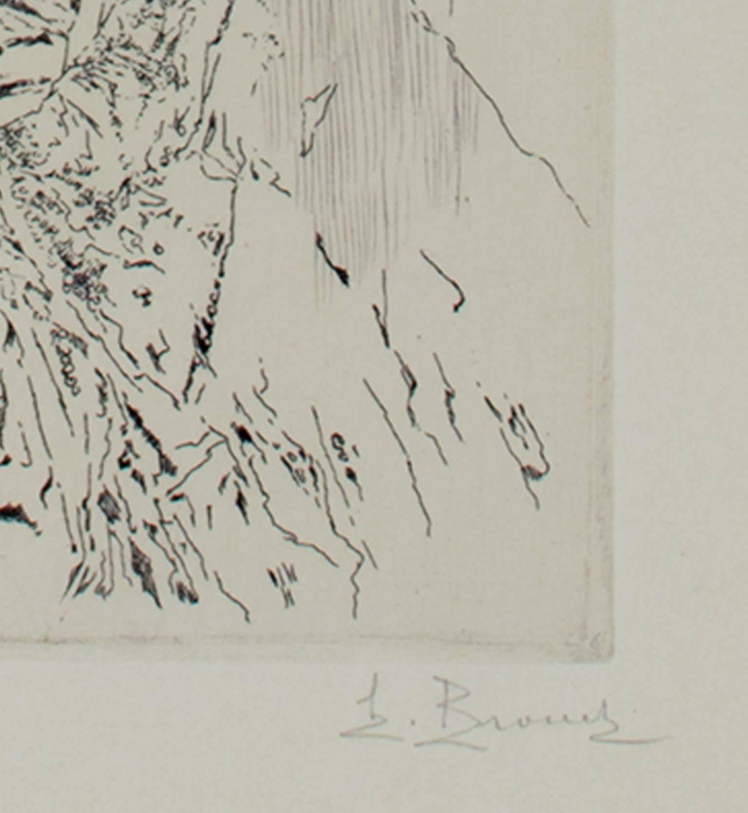 „La Mere de Whistler“, eine Radierung und Kaltnadelradierung, signiert von Auguste Brouet im Angebot 1