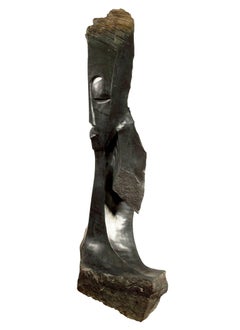 "My New Hairstyle" Carved Springstone signed by Witness Bonjesi