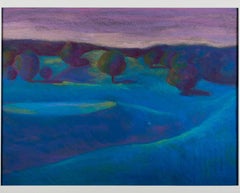 "Rhythms on the Range Chenequa Country Club, " a Pastel signed by Peggy Leonard