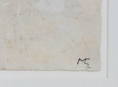 "Giraffe, " Ink on handmade Amate paper initialed by Miguel Castro Leñero