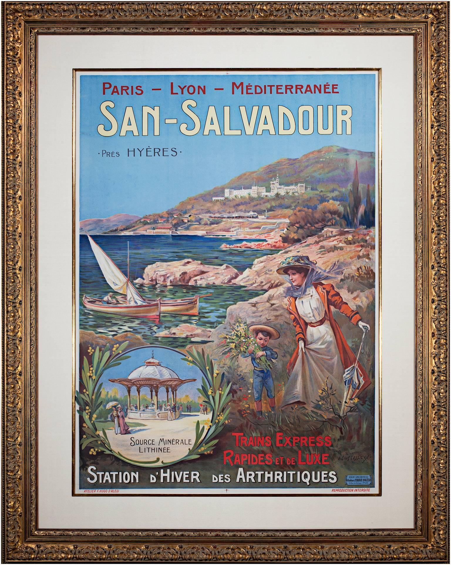 Original-Farblithographie „San Salvador: Station d'Hiver des Arthritiques“  im Angebot 2
