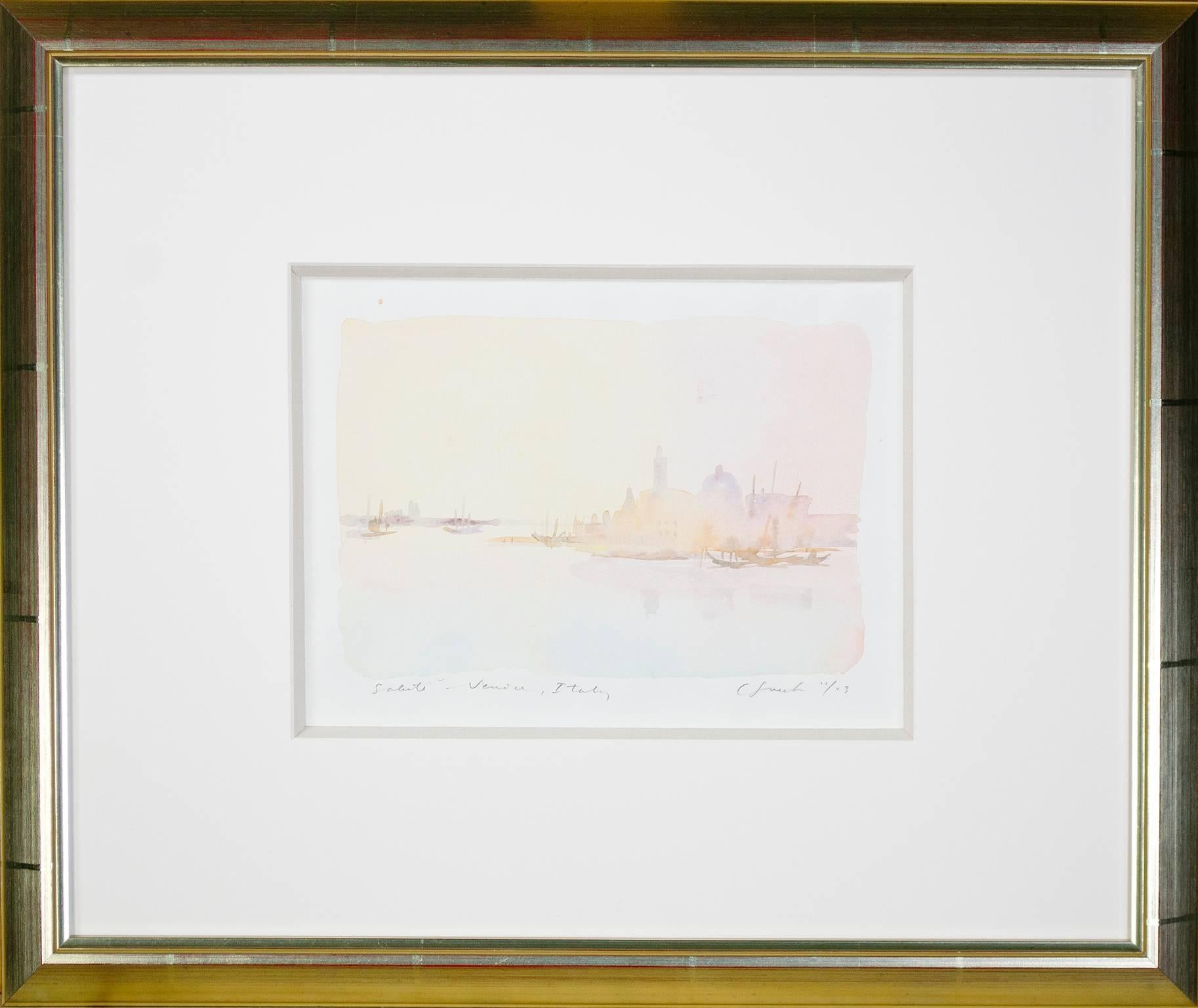 „Salute – Venedig, Italien“, ein Aquarell, signiert von Craig Lueck im Angebot 4