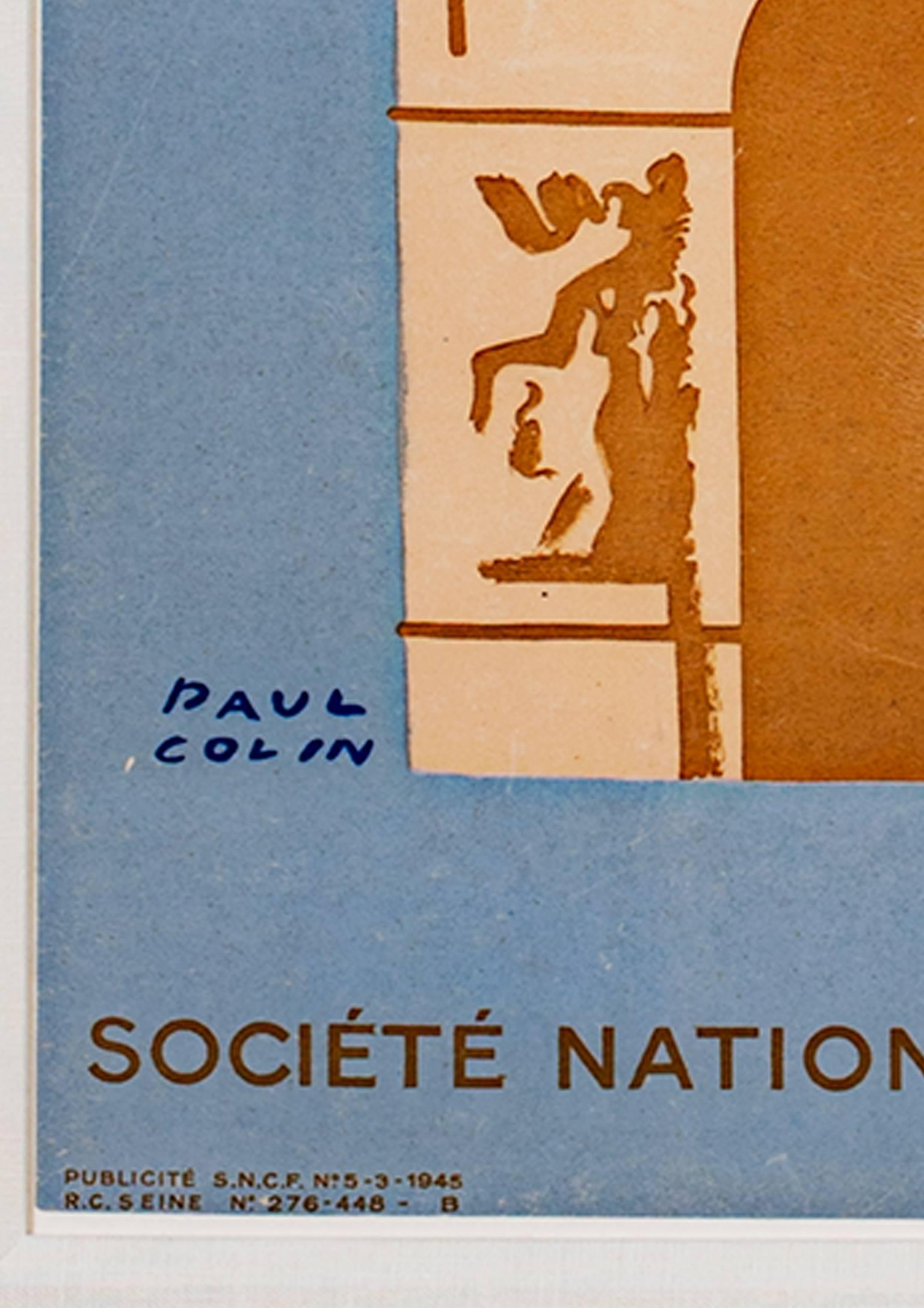 Original-Lithographieplakat „Paris“, signiert von Paul Colin im Angebot 1