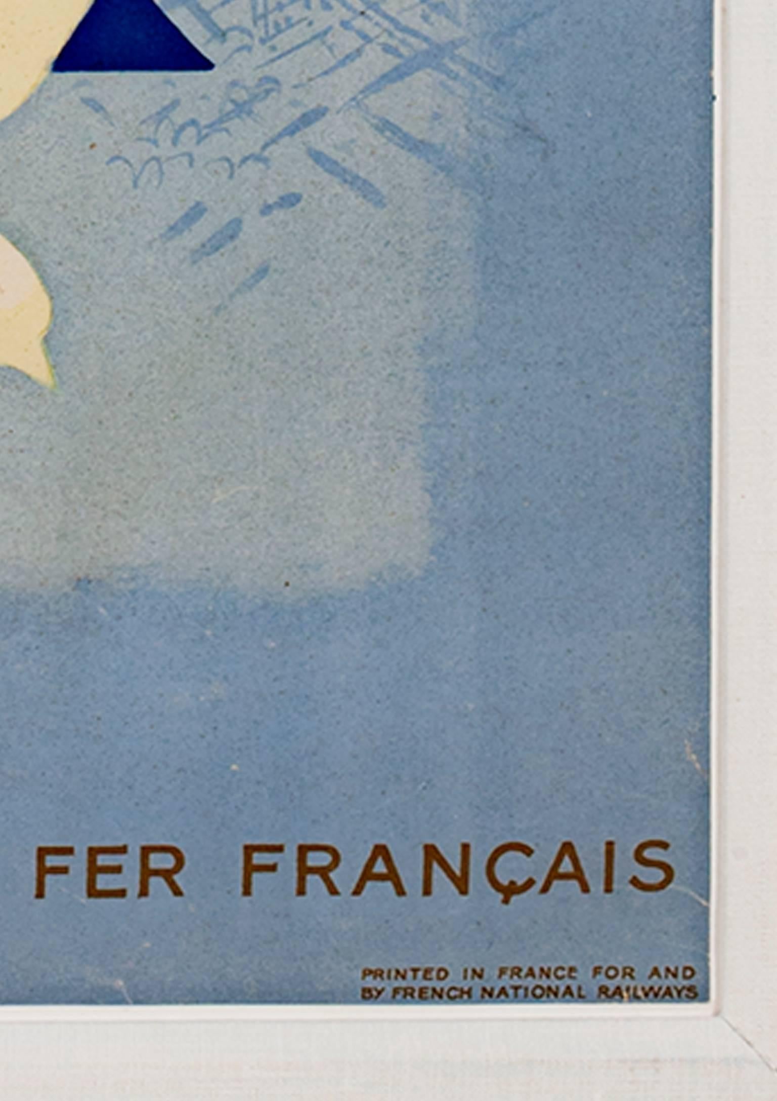 Original-Lithographieplakat „Paris“, signiert von Paul Colin im Angebot 2
