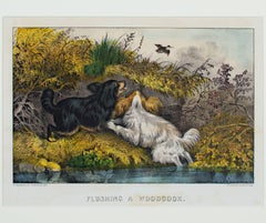 « Flushing a Woodcock », une lithographie originale de Currier & Ives