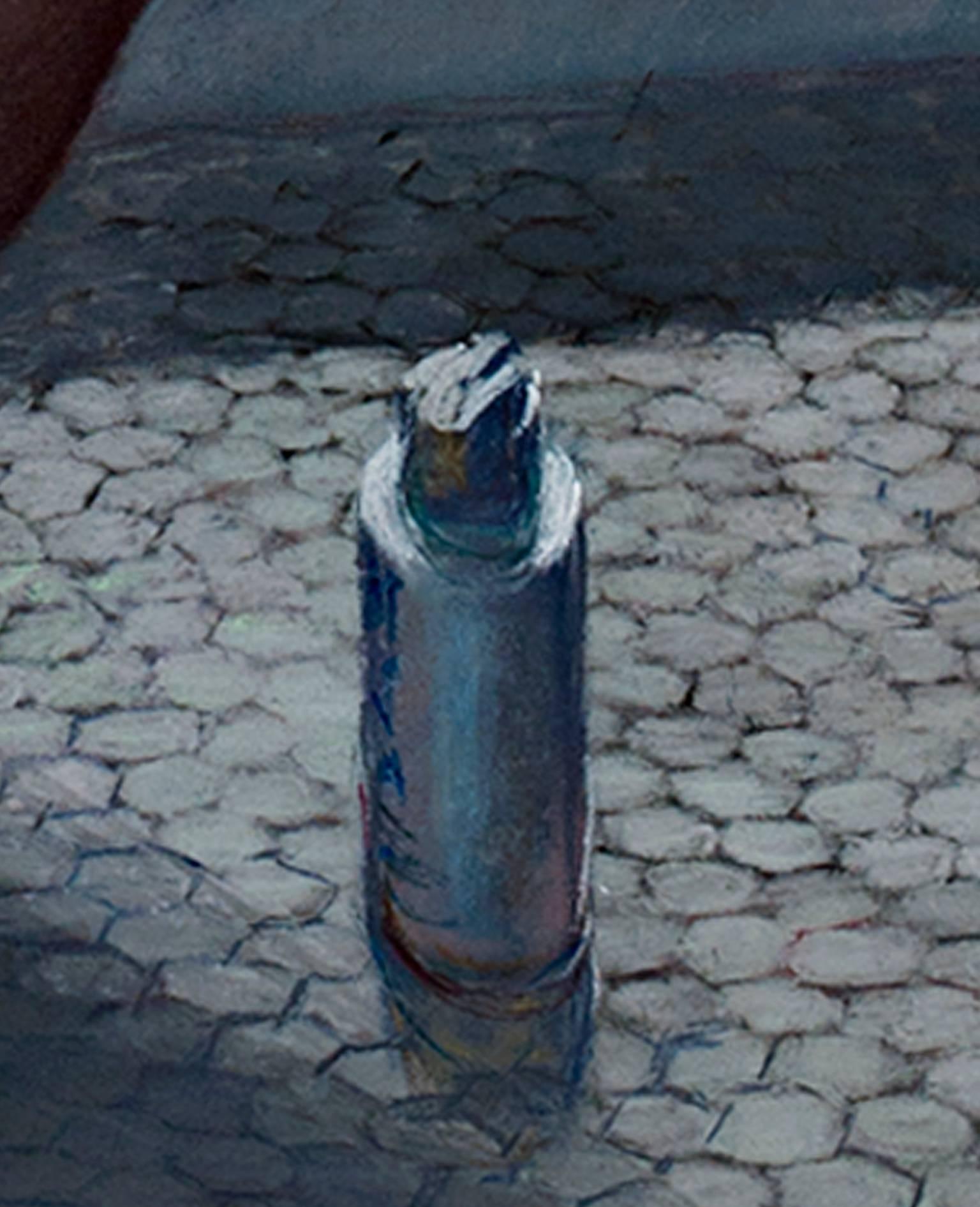 Artista femenina contemporánea figura pastel autorretrato bañera dramática en venta 1