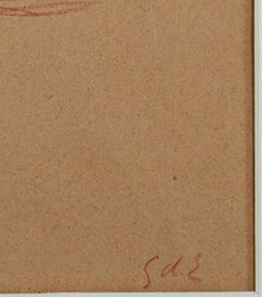 "Buste de Jeune Femme, " a Conte Crayon Drawing by Georges D'Espagnat