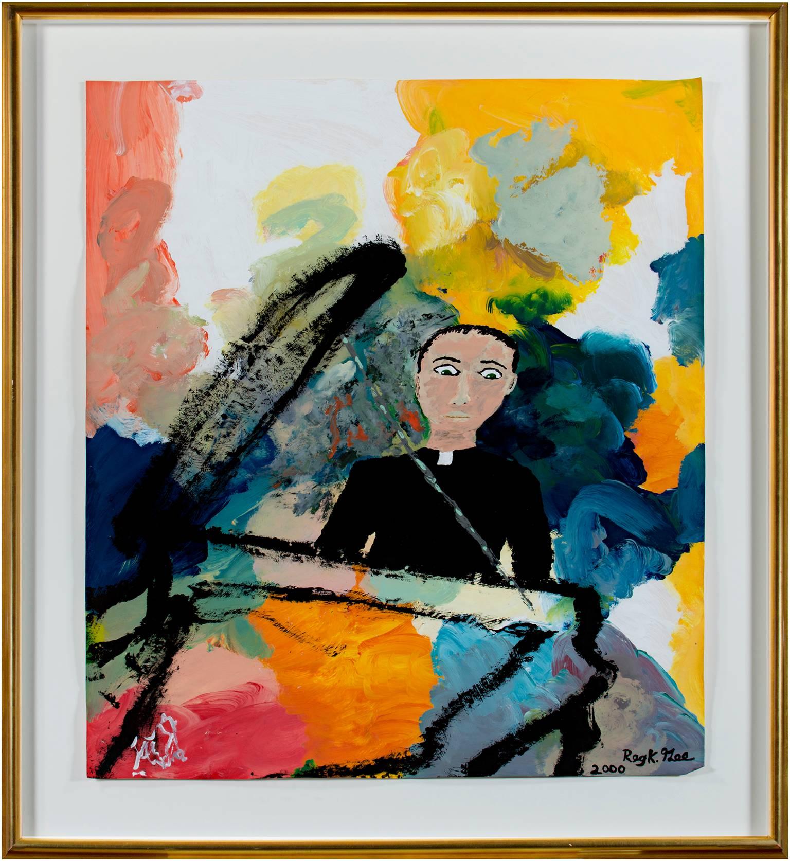 "Gary", acrílico sobre pergamino firmado por Reginald K. Gee