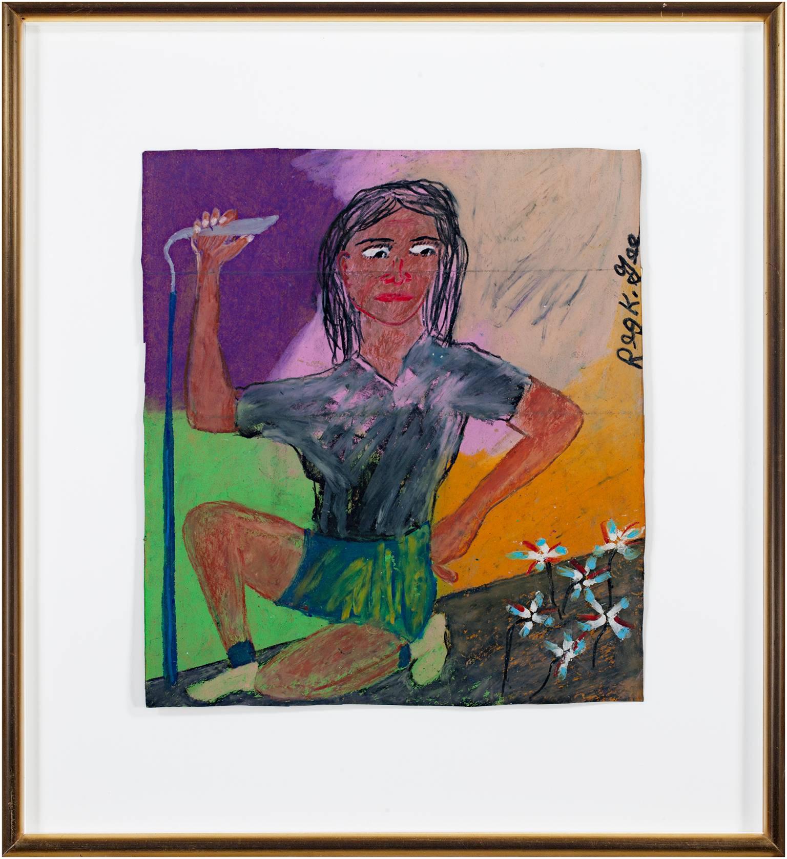 « Planter », un pastel à l'huile signé par Reginald K. Gee en vente 4