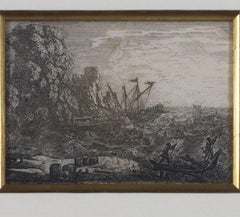 "La Tempete (The Tempest)" an Etching by Claude Lorrain