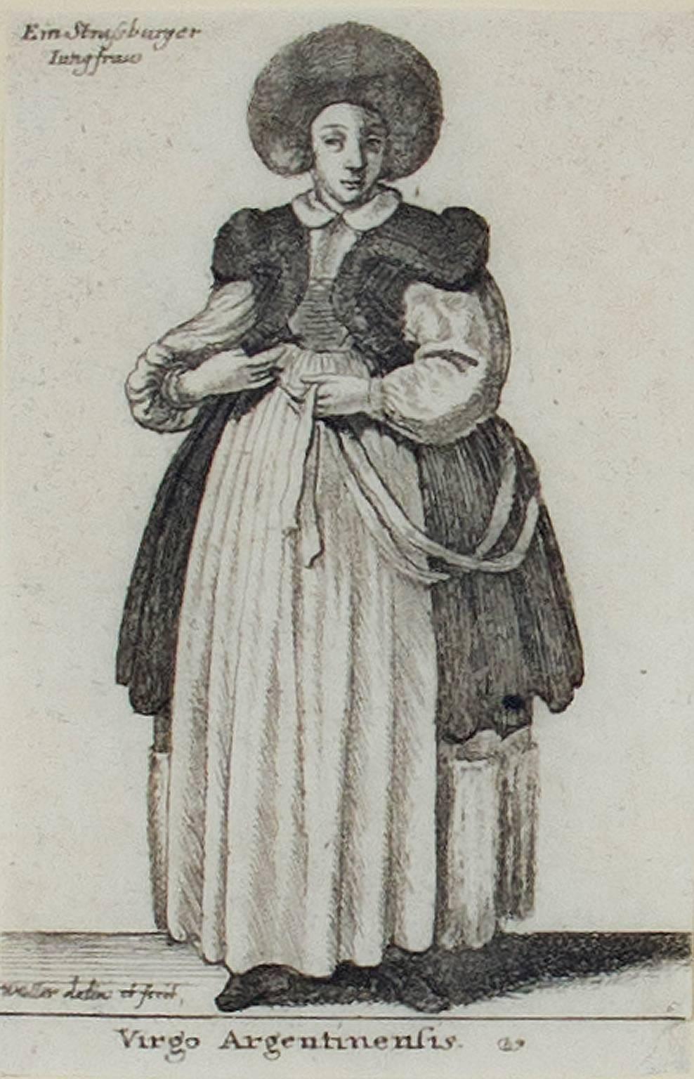 « Four Women in National Costumes », eaux-fortes de Wenceslaus Hollar en vente 3