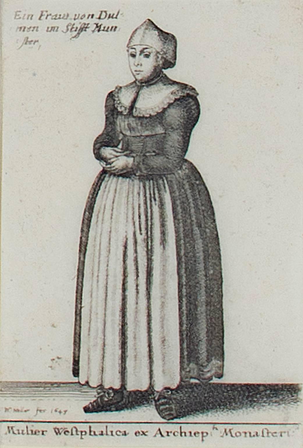 « Four Women in National Costumes », eaux-fortes de Wenceslaus Hollar en vente 4