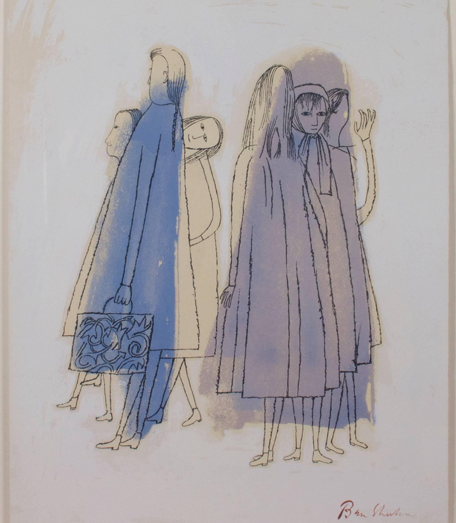 "Two Days of Childhood That are Still Unexplained," Litho signed by Ben Shahn