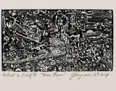 "Wee Fun, " a Relief Etching Artist Proof II signed by Joseph Rozman