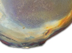 "Jarrón de Raku con Anillos Concéntricos", cerámica firmada por Marty Marcus