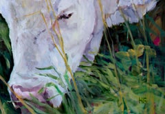 "Pascoli", Olio su tela firmato da Heather Foster