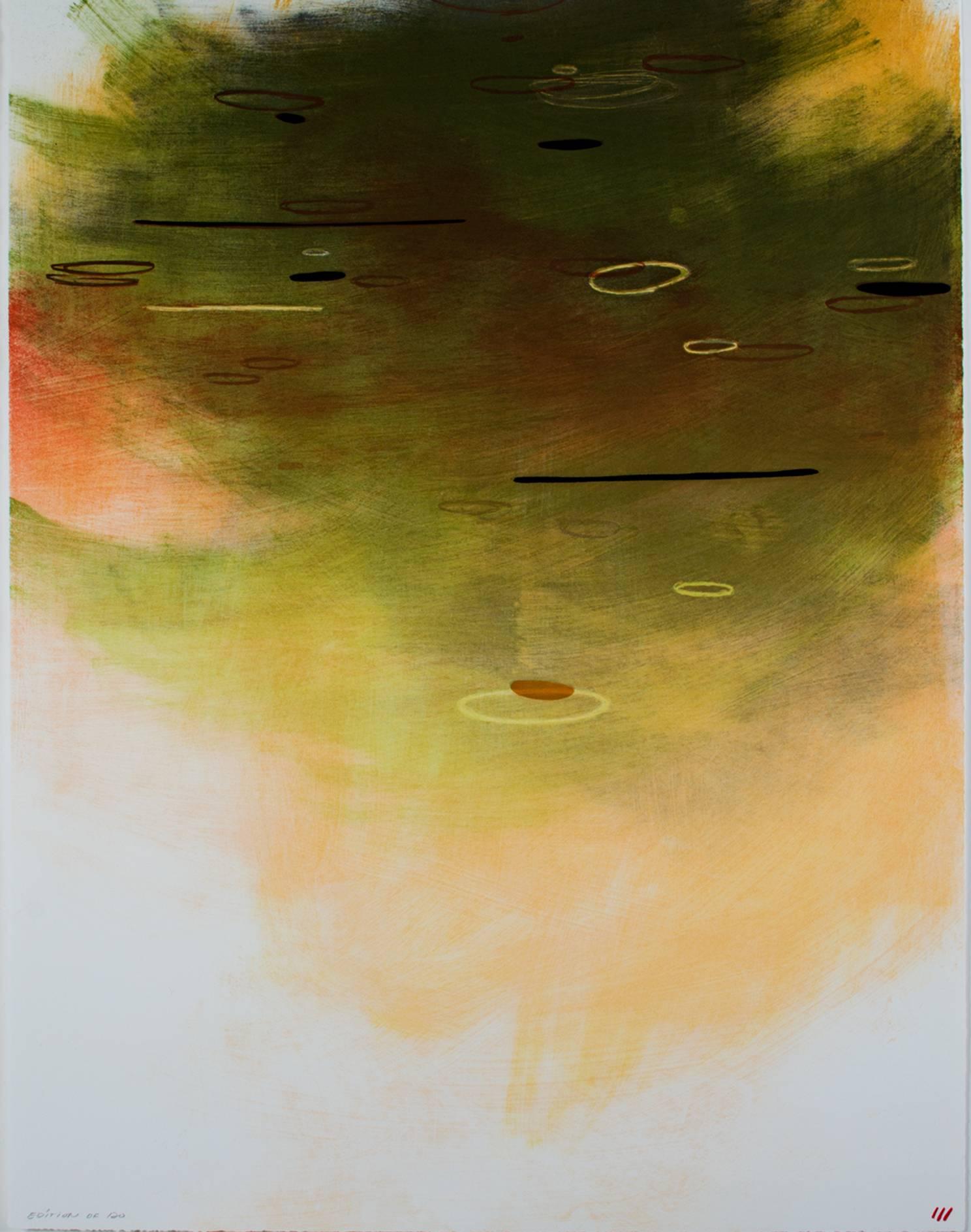 ""Light on Water" Original farbige Lithographie, verso signiert von Emmi Whitehorse
