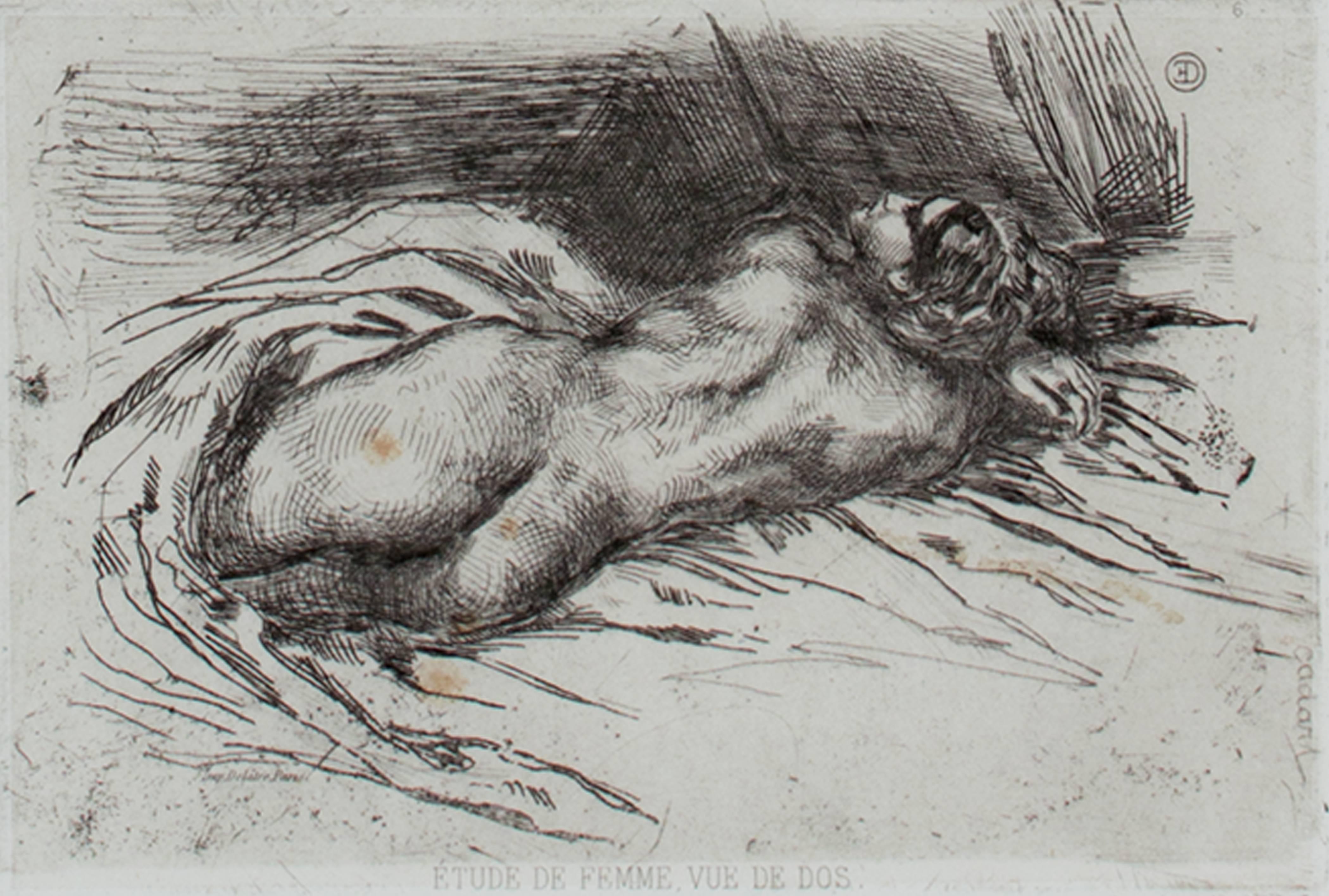 Cette pièce est un ensemble encadré de deux gravures originales d'Eugène Delacroix. Sous chaque gravure figure le titre original en français, 