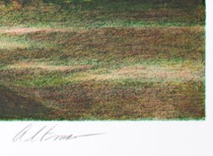 "Le Jardin du Luxembourg, " Original Color Lithograph signed by Harold Altman