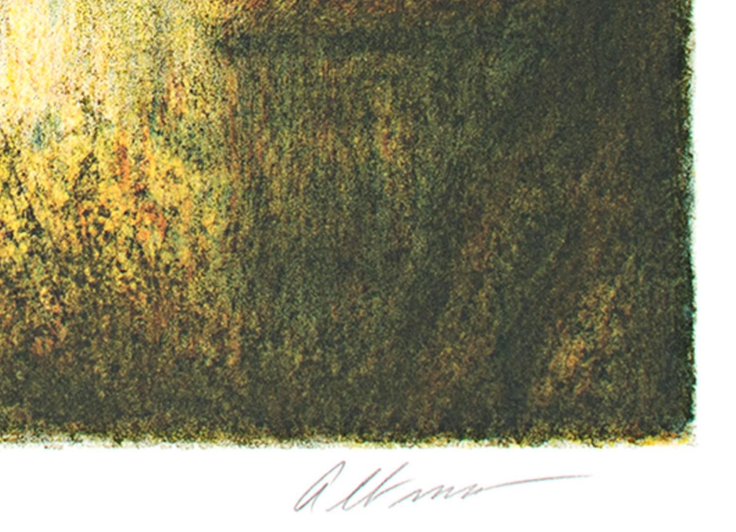 « Reflection », lithographie originale en couleur signée par Harold Altman  en vente 1