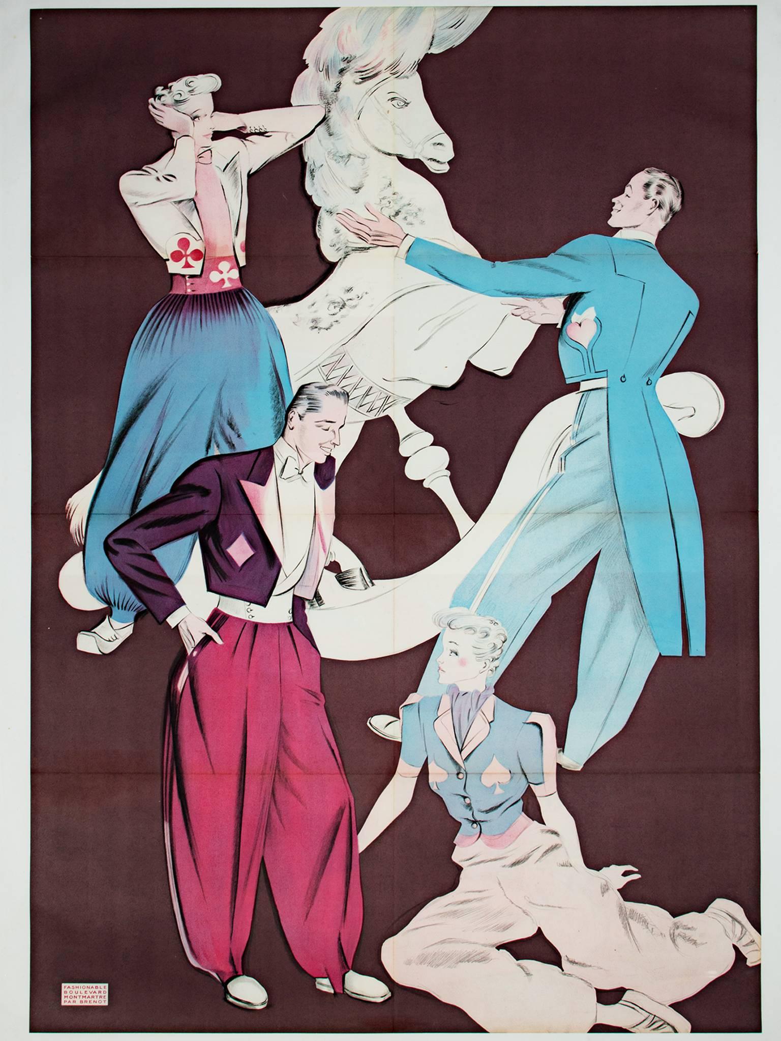 Pierre Laurent Brenot - "Fashionable Boulevard Montmartre, " Original  Lithograph Poster by Pierre Brenot For Sale at 1stDibs | pierre laurent  brenot, bob velseb body pillow, montmartre poster