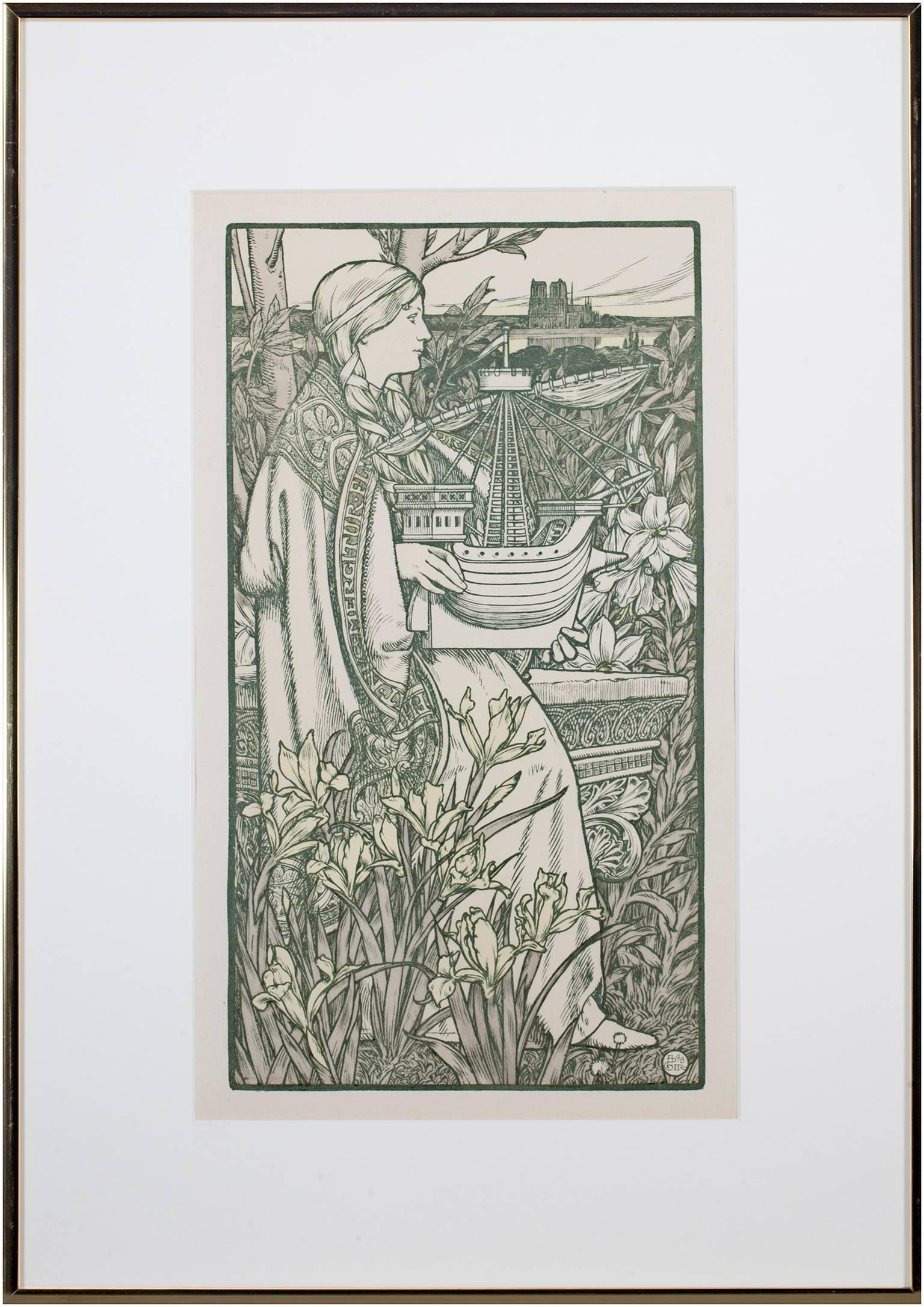 « Lucitece (L'Estampe Moderne II) », lithographie originale en couleur d'Adolphe Giraldon en vente 5
