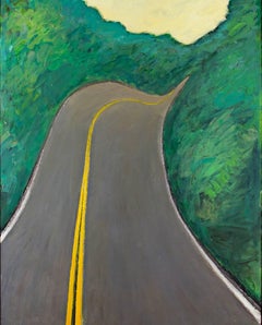 "Velvet Highway (Hwy. K), " Oil on Wood signed on Verso by Robert Richter