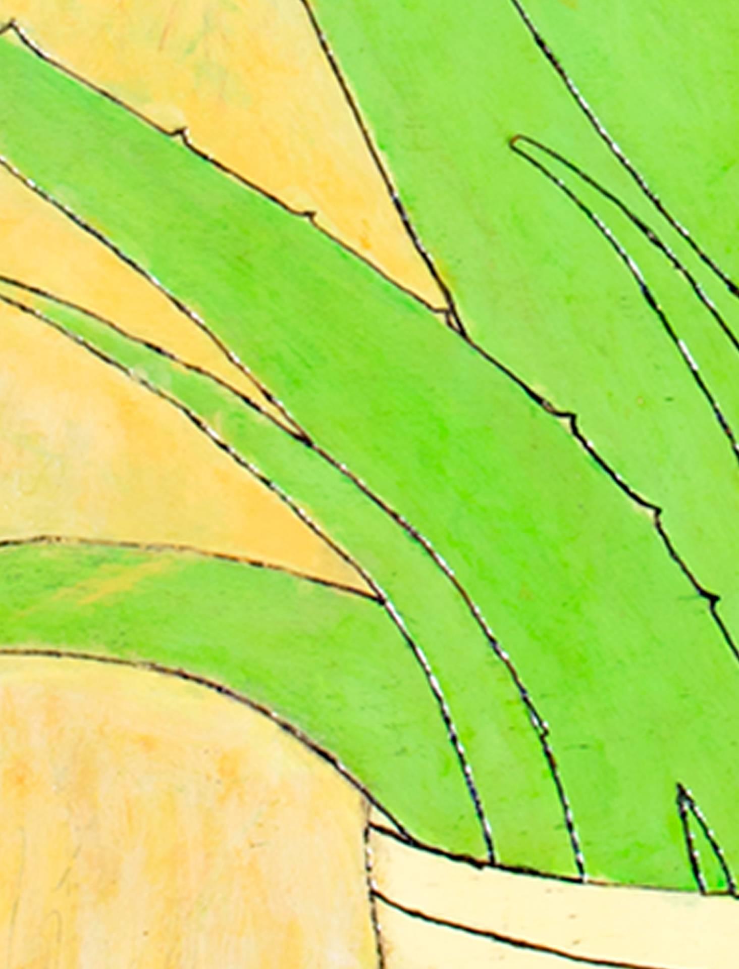 „Aloe“, Ölgemälde auf Holz, Stillleben, signiert von Robert Richter im Angebot 3