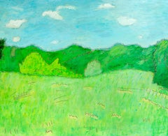 "Spring Meadow, " Oil on Wood signed by Robert Richter