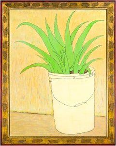 "Aloe, " Oil on Wood Still Life signed by Robert Richter