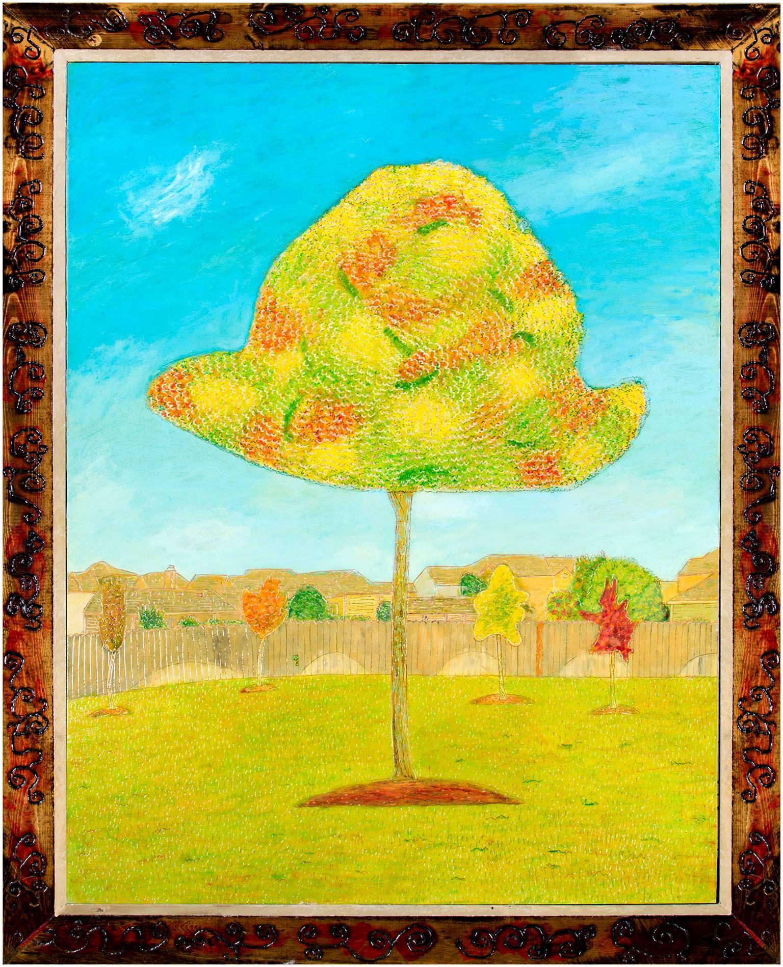 "Candy Oak, " Oil on Wood signed by Robert Richter