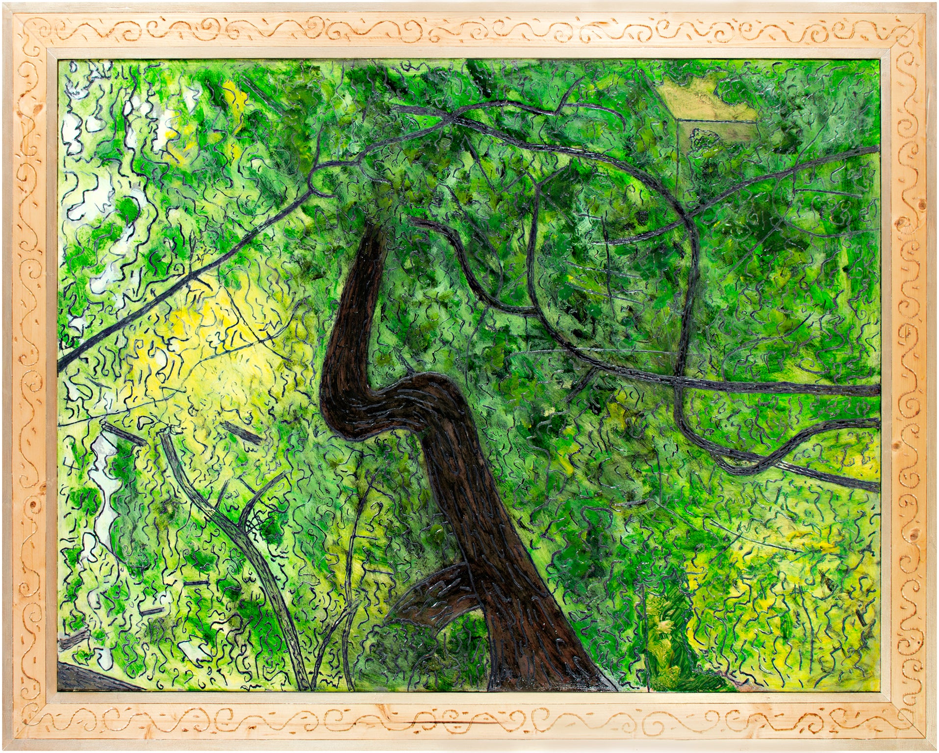 Kylie - Peinture contemporaine sur toile sur châssis en bois mesurant