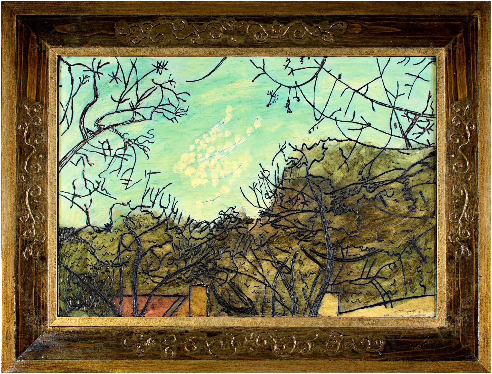 "Evening Sky, " Oil on Wood signed by Robert Richter