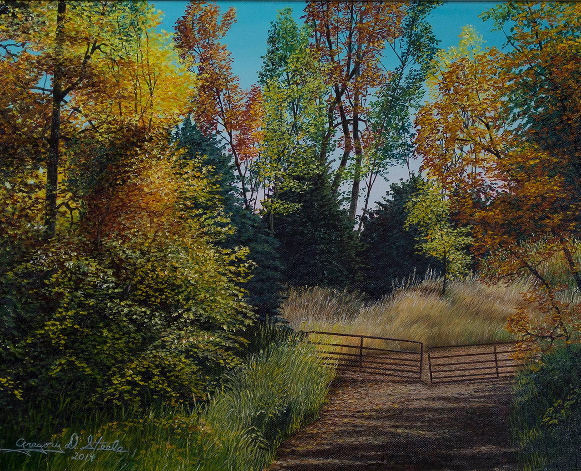 "An Iron Gate, " Oil on Canvas signed by Gregory D. Steele